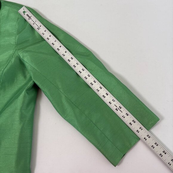 Susan Graver Jacket Size XL Green Shimmer Career Work Party Dressy - Picture 10 of 14